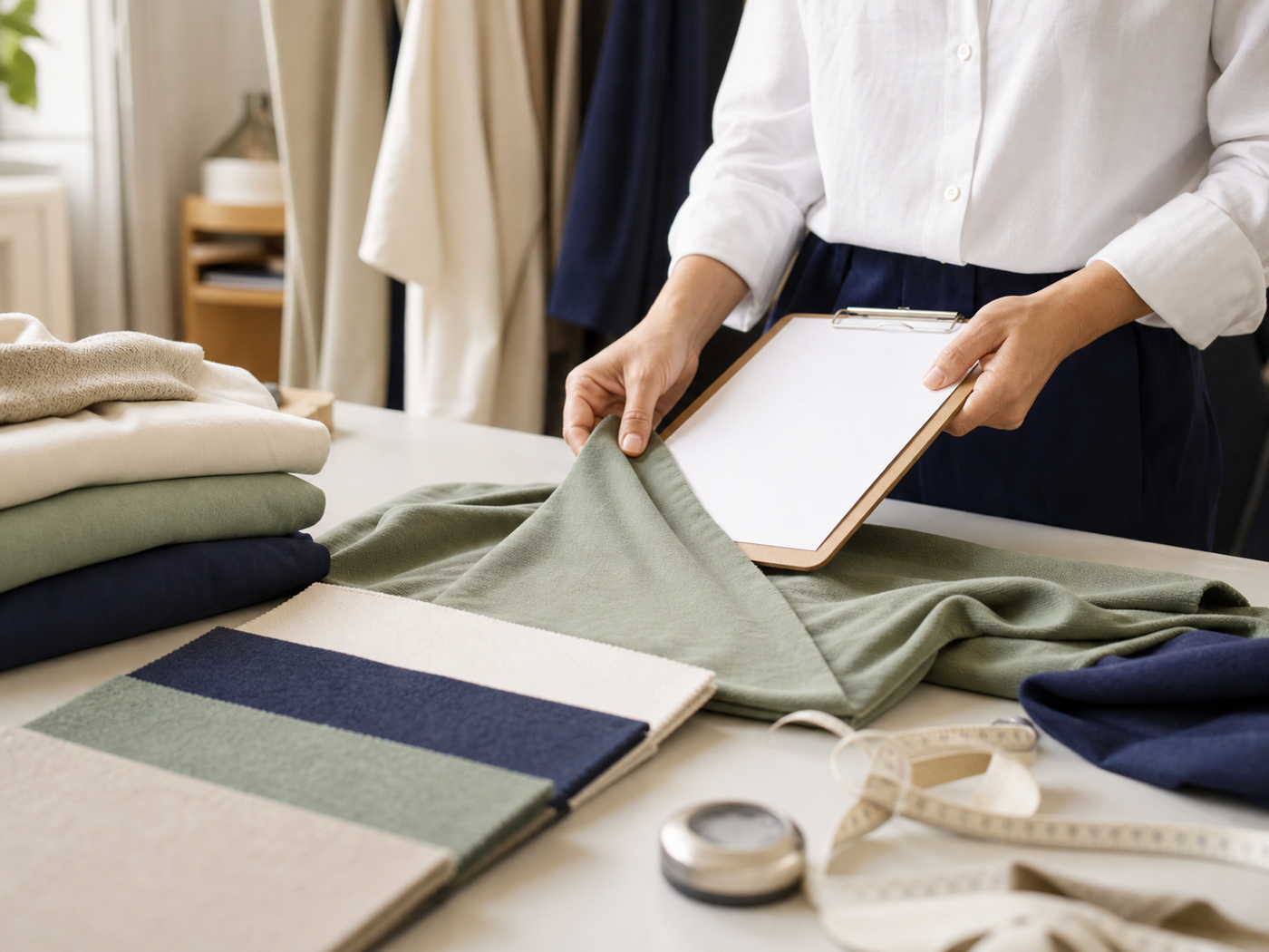 Fabric quality audit in progress