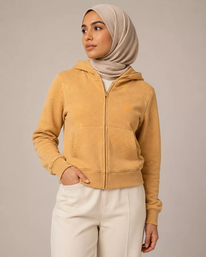 Women’s Cropped Zip-Up Hoodie
